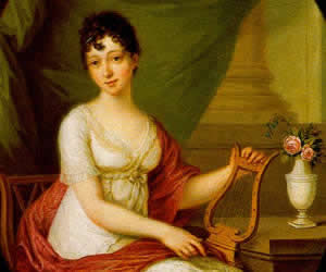 János Donát, Woman Playing the Lute, 1811, oil on canvas, Hungarian National Gallery