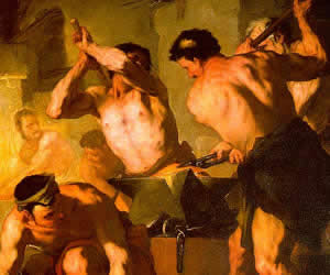 Luca Giordano, The Forge of Vulcan, oil on canvas, The Hermitage, St. Petersburg